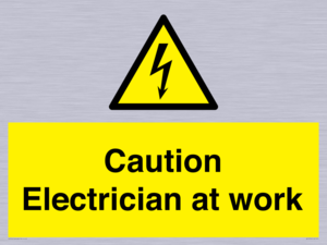 Caution Electrician at work